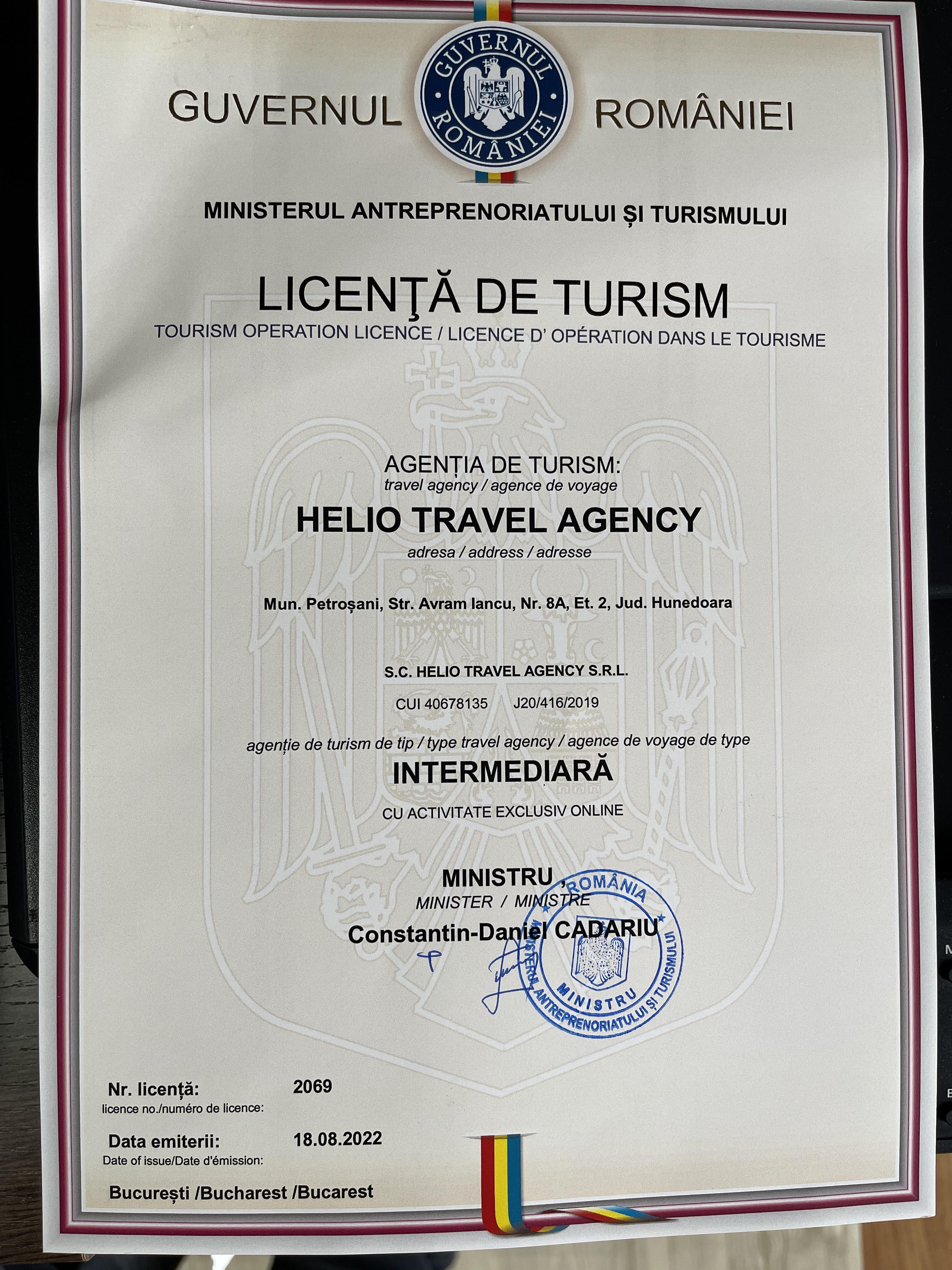 Tourism Licence